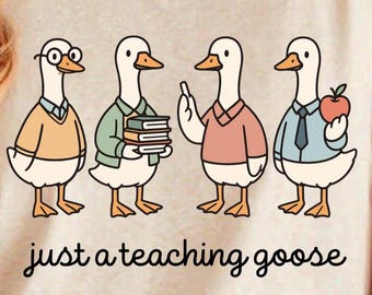 Lehrer Gans PNG, lustige Schule Clipart (digitaler Download)