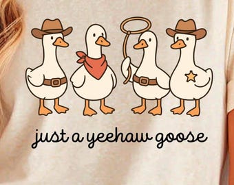 Cowboy Goose PNG, Funny Western Goose Clipart, Sheriff Goose Sublimation Design, Rodeo Goose PNG, Country Farm Goose Design