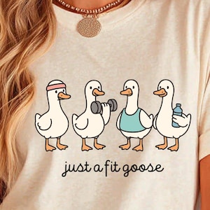 Funny Fitness Goose PNG, Workout Goose Clipart, Gym Goose Sublimation, Cute Weightlifting Goose