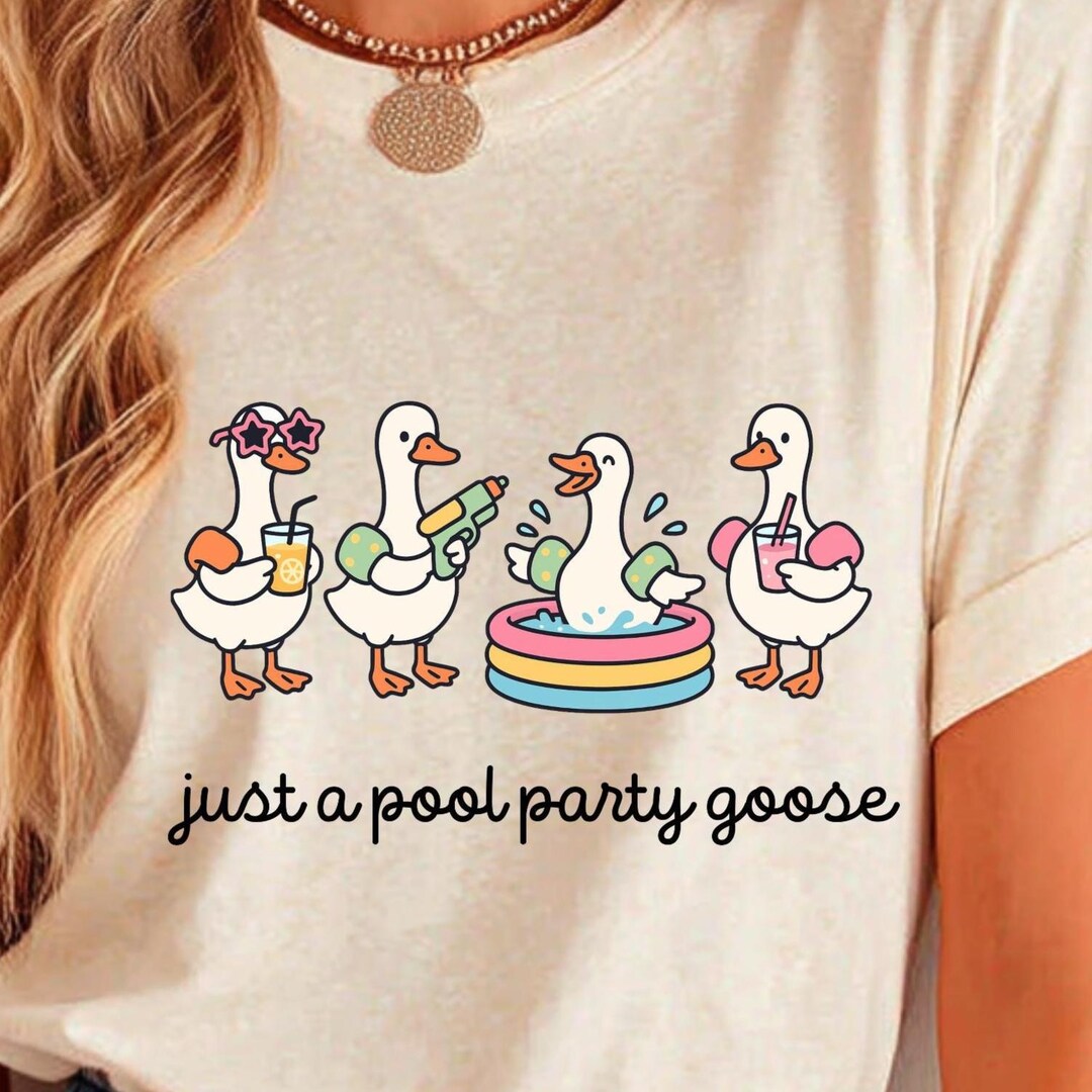 Pool Party Goose PNG, Funny Summer Goose Clipart, Inflatable Pool Goose ...