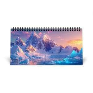 Mountains 2025 Desk Calendar, Office Organizer, Yearly Planner, Gift for Coworker, Home Decor, Desktop Calendar