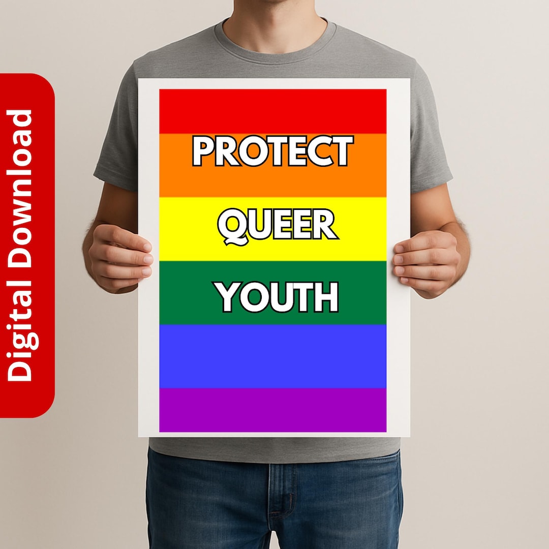 Lgbtq Rights Sign LGBTQ+ Rights Protest Sign – Rainbow Pride Poster (16x24 PDF) - Etsy