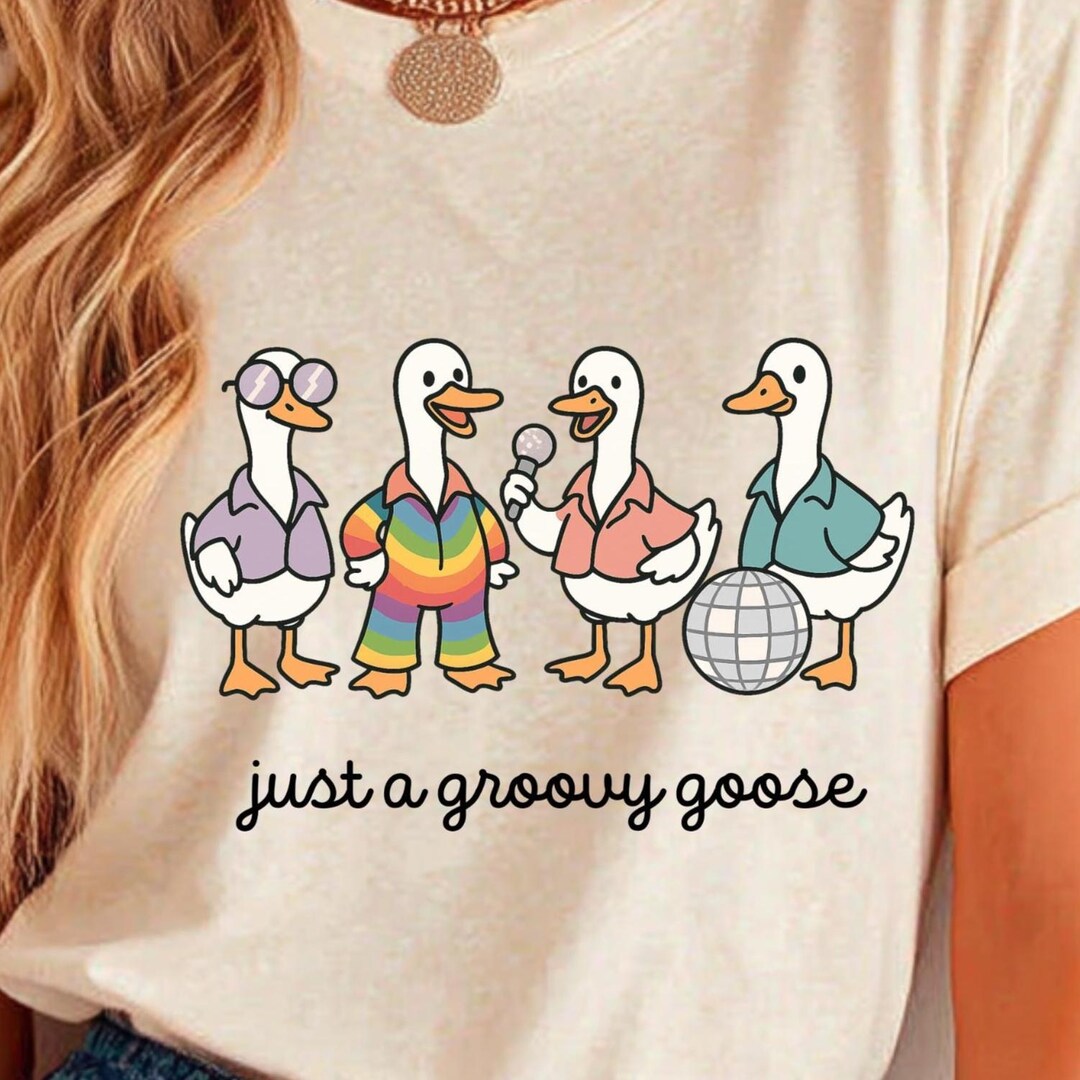 Retro Disco Goose PNG, Funny 70s Goose Clipart, Cute Goose Sublimation ...