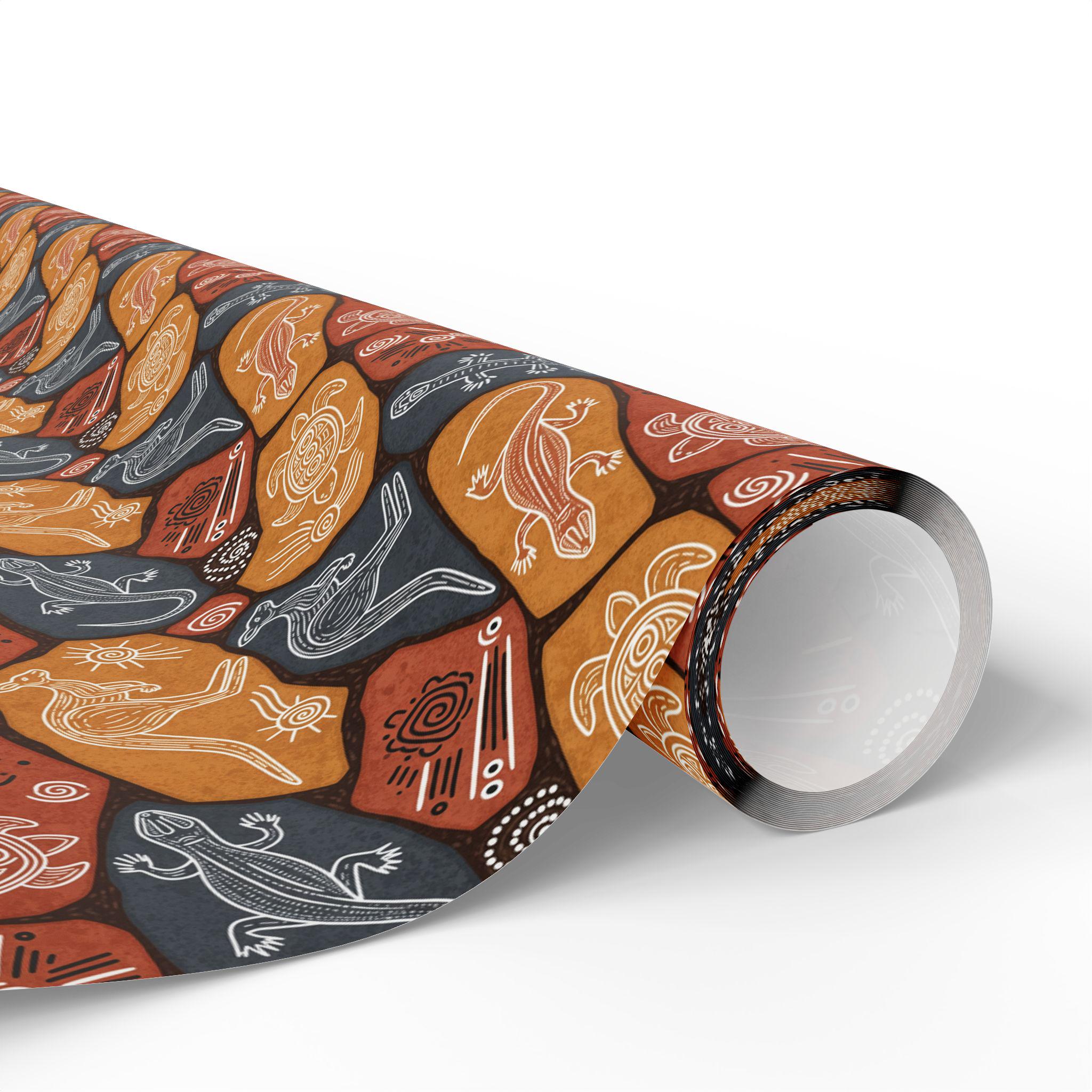 Aboriginal Art Wrapping Paper, Australian Tribal Motif - Etsy