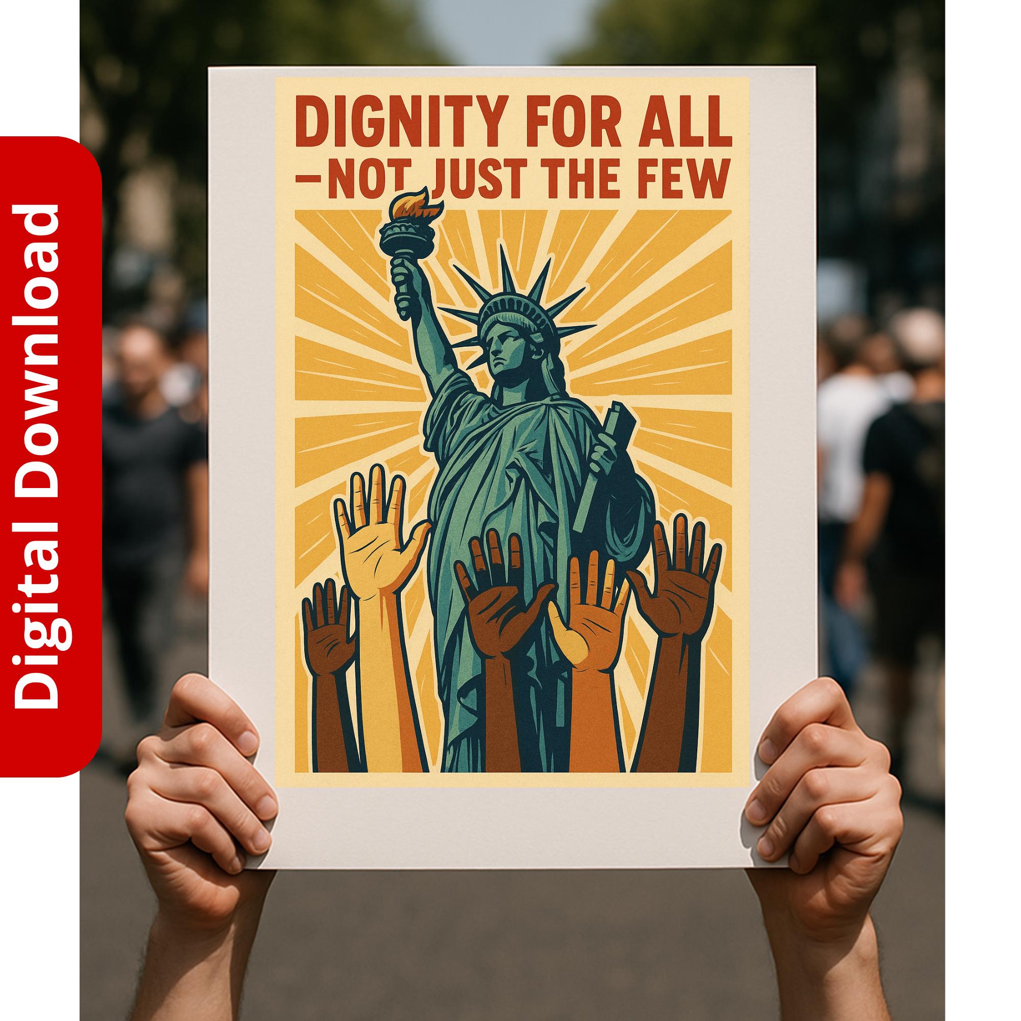 Signity Poster Justice Poster – Dignity for All, Activist Sign (digital Download ...