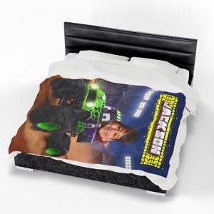 Gepersonaliseerde monstertruckdeken: Monster Jam Grave Digger Monster Truck, verjaardagscadeau, aangepast kindercadeau, cadeau peuter vrachtwagenliefhebber afbeelding 6