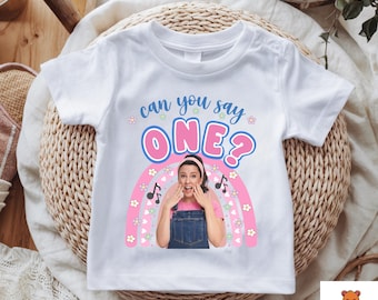 Personalized Can you say One Shirt Ms. Rachel Lover, Can you say Dada Shirt Matching Toddler Birthday Shirts, Mama, Dada Shirt, Baby Shirt
