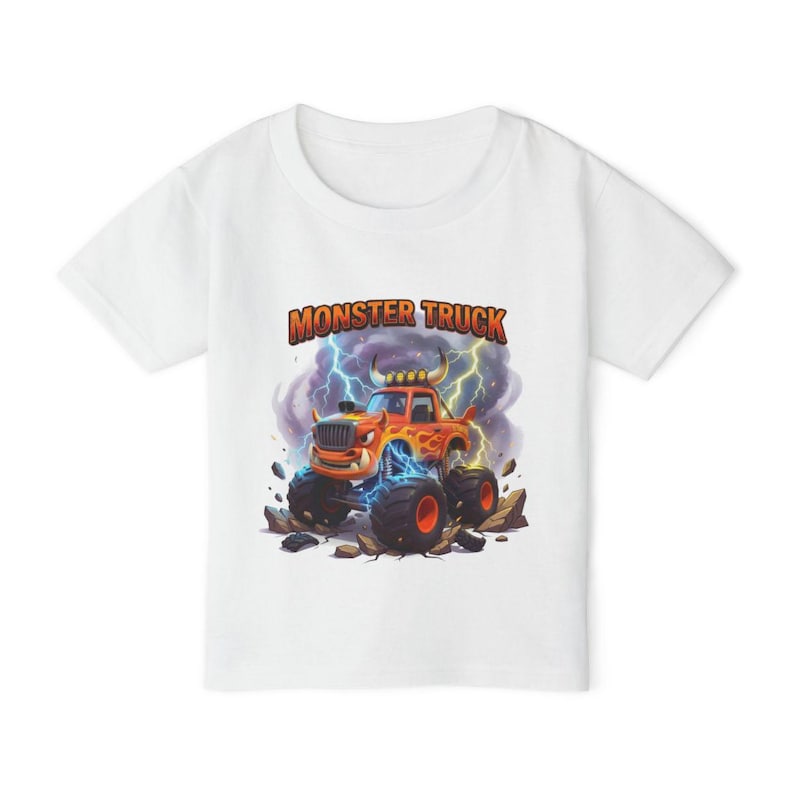 Camiseta Monster Truck, inspirada en el Monster Truck El Toro de Monster Jam, regalo de cumpleaños, regalo personalizado para niños, regalo para pequeños amantes de los camiones. imagen 17