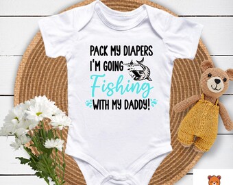 Funny Fishing Baby Onesie, Daddy's Fishing Buddy Outfit