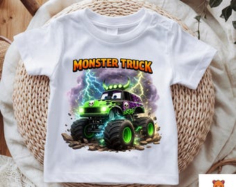 Monster Truck Tshirt: Monster Jam Grave Digger Monster Truck, birthday Gift, Custom Kids Gift, Toddler Truck Lover Gift