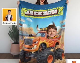Coperta personalizzata con il monster truck El Toro Loco: Coperta personalizzata con monster truck, regalo per bambini, regalo personalizzato per neonati, regalo per gli amanti dei camion