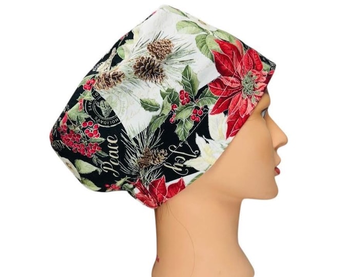 Nursing Surgical Scrub Hat Cap Christmas edition