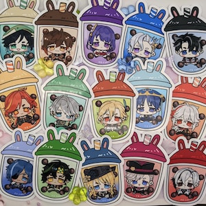 Genshin Chibi Boba Stickers