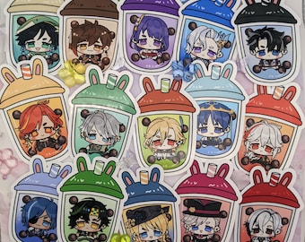 Genshin Chibi Boba Stickers