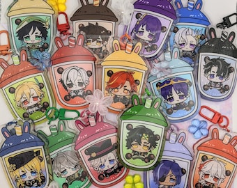 Genshin Impact Chibi Boba Keychains