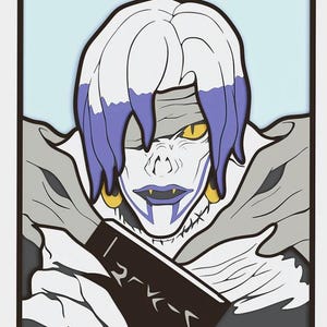 Rem 7 Layer Death Note Laser Cut File Digital Download (svg, ai, dxf, pdf, eps, cdr) Glowforge Cricut xTool Compatible Death Note SVG