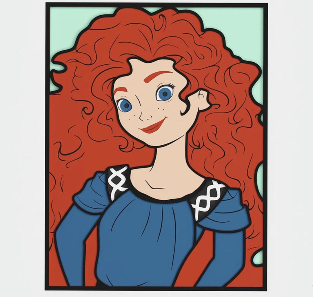 Merida - 7 Layer BRAVE Laser Cut File Digital Download (svg Ai Dxf Pdf ...