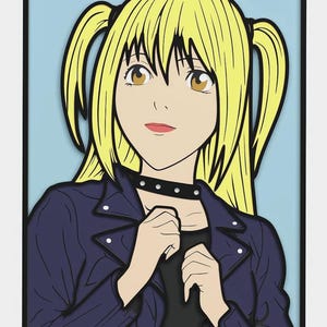 Misa 7 Layer Death Note Laser Cut File Digital Download (svg, ai, dxf, pdf, eps, cdr) Glowforge Cricut xTool Compatible Death Note SVG