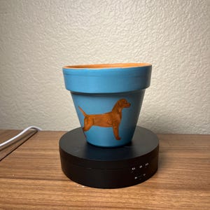 Vizsla handmålad terrakottakruka