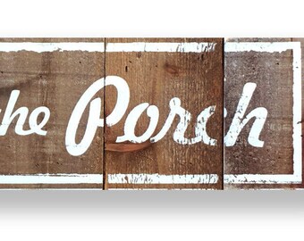 Rustic Wooden Porch Sign   Welcome To The Porch On Cedar Planks 8 x 34  Vintage Style Cedar Plank Porch Sign  Home Decor