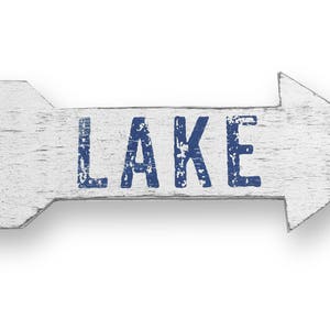 Wooden Rustic Lake Arrow Multiple Sizes Available Arrow to the Lake, Rustic Lake Decor image 1