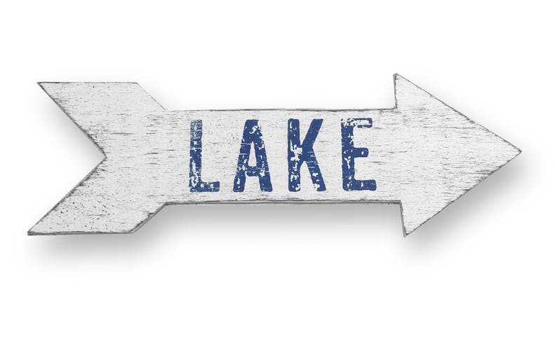 Wooden Rustic Lake Arrow Multiple Sizes Available Arrow to the Lake, Rustic Lake Decor image 1