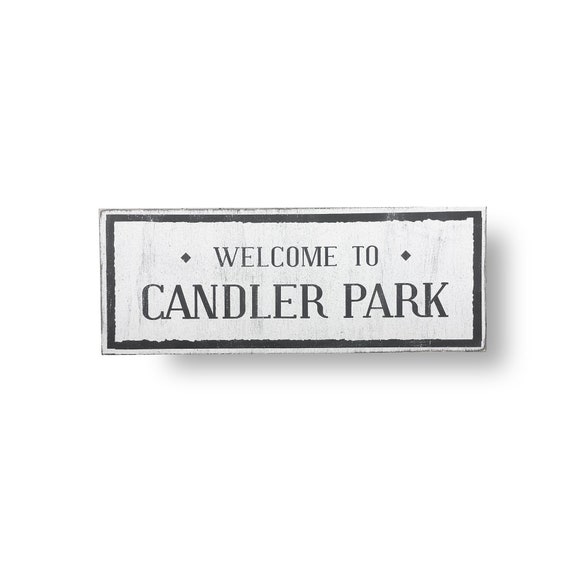 Rustic Wooden Neighborhood Sign to Candler Park 6 x Etsy