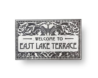 Small East Lake Terrace Atlanta Wooden Sign: Vintage Home Decor (7 x 9)