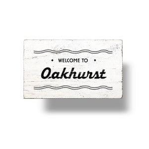 Oakhurst Atlanta Neighborhood Rustic Sign 10x13  Atlanta Neighborhood Oakhurst  Home Decor Sign