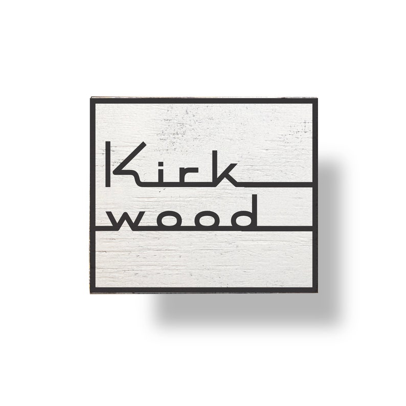 Modern Kirkwood sign, 14 x 14, Atlanta neighborhood, Rustic wall decor, Atlanta Intown, image 1