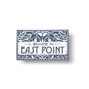 East Point Atlanta Neighborhood 9 x 14  Rustic Wooden Sign Neighborhood Sign Wooden Sign Wall Decor Hanging Sign Wall Art Rustic Sign
