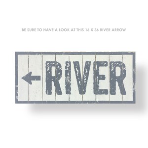 River Sign, River Wall Art, River House Decor: on River Time Rustic ...