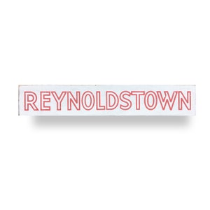 Neighborhood Rustic Sign  Reynoldstown 5 x 29  Rustic Wooden Vintage Distressed Neighborhood Sign  Home Decor Sign