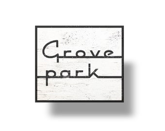 Grove Park Atlanta Neighborhood sign  14 x 15