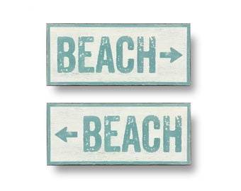 Large Beach Arrow, Beach wall decor, beach wall sign size 20 x 52 with free shipping