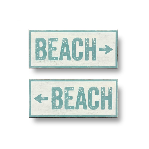 Letrero de flecha de playa: decoración rústica para casa de playa