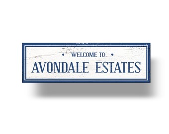 Rustic Wooden Sign Avondale Estates Rustic Sign 6 x 19 Atlanta Neighborhood Wall Hanging Rustic Wooden Sign Home Decor Sign