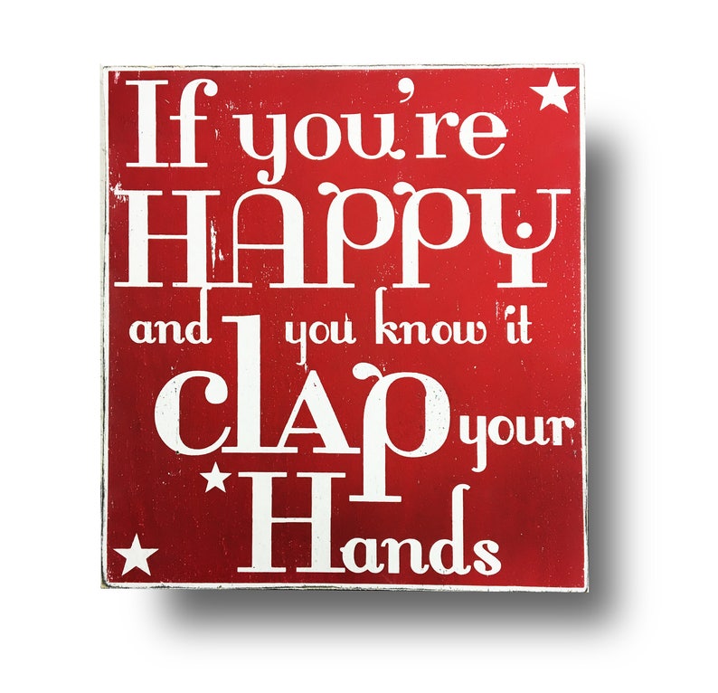 If You're Happy and You Know It Clap Your Hands 19x21 Etsy