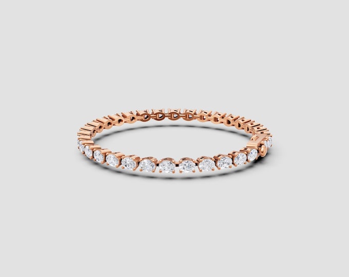 Featured listing image: 18K Oval Prong Set Lab Diamond Tennis Bracelet | 5ct Total | E-F Color VS1-2 | Yellow, White, Rose Gold | Fuego Jewels