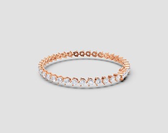 18K Martini Set Round Lab Diamond Bracelet | 4.5ct Total | E-F Color VS1-2 Clarity | Yellow, White, Rose Gold Options | Fuego Jewels
