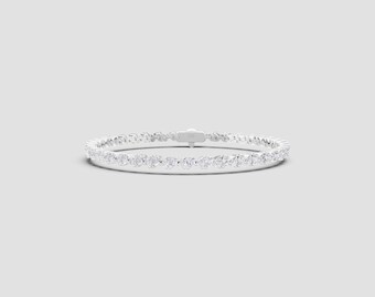 925 Sterling Silver Alternating Pear Moissanite Bracelet | 9.5ct Total | DEF Color VVS1-2 Clarity | Fuego Jewels