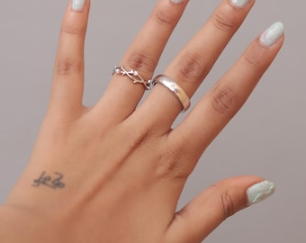 His & Hers Twig Wedding Band Set | Moissanite Branch Matching Bands | GRA Certified | Platinum, 14K Gold | Fuego Jewels