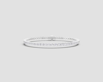 925 Sterling Silver Classic Moissanite Tennis Bracelet | 4ct Total | DEF Color VVS1-2 Clarity | Fuego Jewels