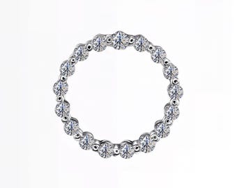 Circle Pendant Lab Diamond – E-F Color / VS1-2 Clarity | Full Eternity Design in Gold, Silver, or Platinum | Fuego Jewels