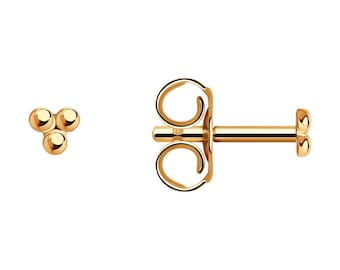 Tiny Gold Dot Stud Earrings for Cartilage | Dainty Tragus Piercing Jewelry | Minimalist Solid Gold Earring | Everyday Dots | Fuego Jewels