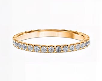 Dainty Full Eternity Diamond Band | F-G Color / VS1–2 Clarity | Silver, Gold, Platinum | Fuego Jewels