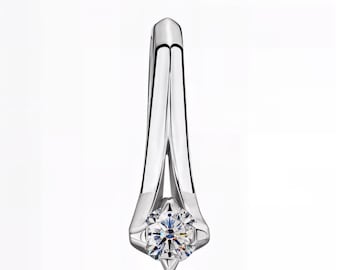 Tapered Diamond Pendant – Lab-Grown E-F Color / VS1-2 Clarity | Sleek Modern Setting in Gold, Silver, or Platinum | Fuego Jewel