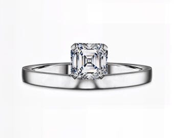 Cushion Lab-Grown Diamond Engagement Ring 1.00 Ct | E-F VS1–2 Clarity | IGI Certified | Silver, Gold, Platinum | Fuego Jewels
