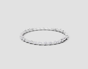 925 Silver East West Pear Moissanite Bracelet | 6.5ct Total | DEF Color VVS1-2 Clarity | Fuego Jewels