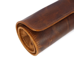 Personalized Leather Knife Roll: Chef Knife Travel & Storage Bag image 12